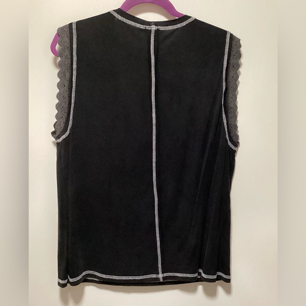 POL Black Los Angeles Muscle Tee with Sequin Lettering - Picture 5 of 6